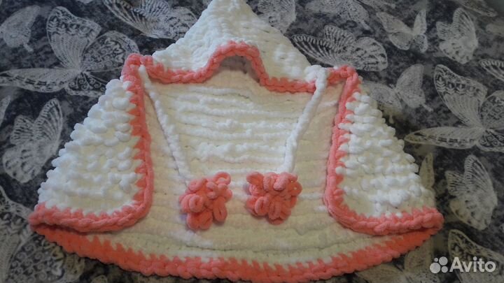 Накидка с капюшоном для девочки 1,5-2,5 лет