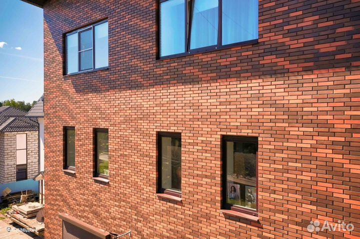 Кирпич клинкерный темно-красный Эдинбург лср