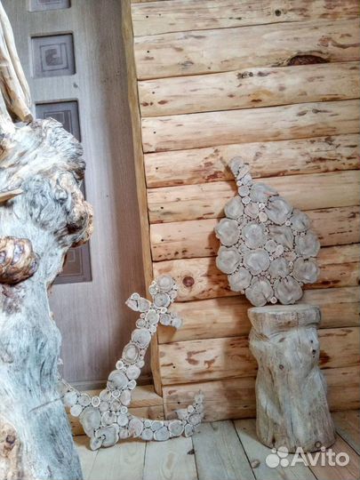 Пано из спилов можжевельника