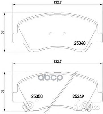 Колодки торм.пер. p18025 Brembo