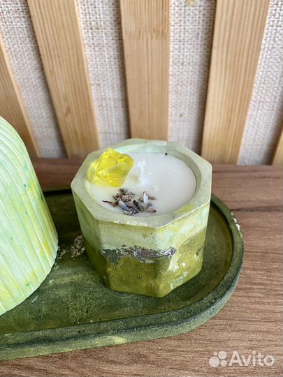 Гипс ваза свеча гипсовые изделия поднос подарок