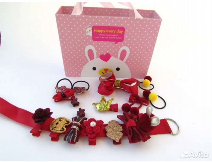 Детский набор резинок и заколочек 18 шт