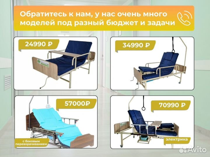Кровать функциональная для ухода за больными