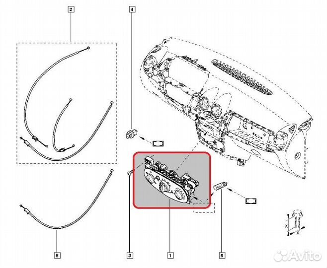 Блок управление печкой с кондиционером Renault