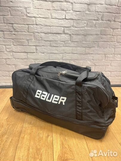 Хоккейный баул на колесах подростковый черный