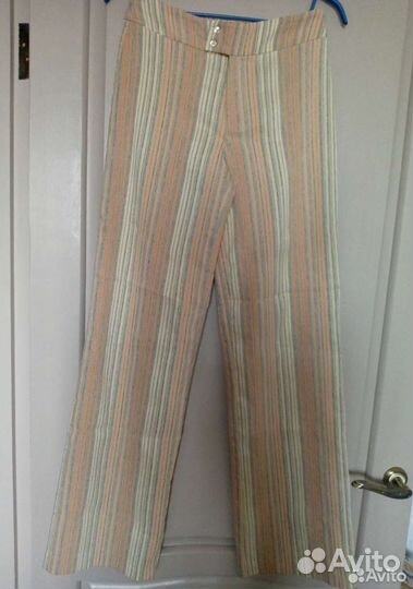 Полосатые винтажные брюки стиль у2к 44-46 размер