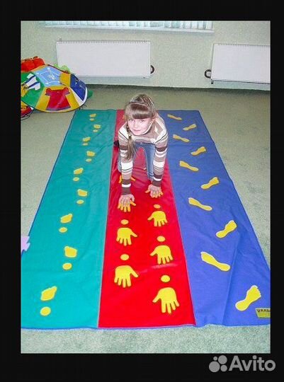 Мат игровой развивающий со следочками 200*120*1 см