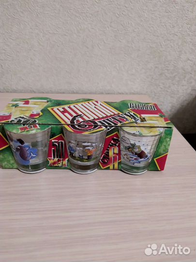 Набор рюмок с надписями новый