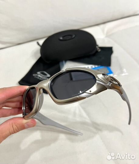 Очки oakley plate silver metal