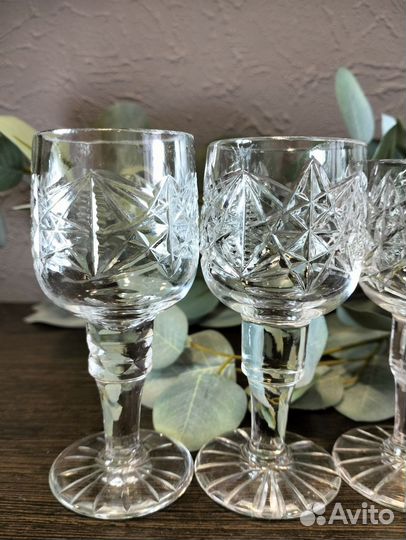 Хрустальные рюмки на ножке СССР