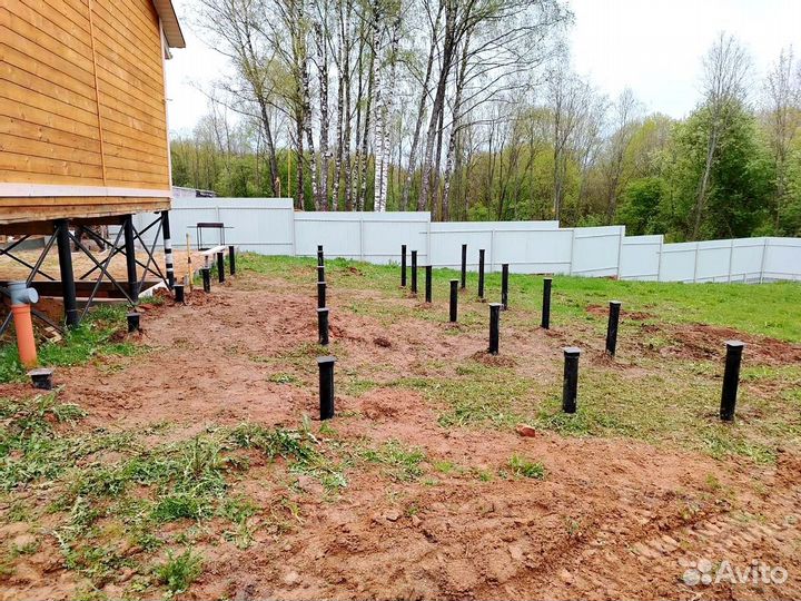 Винтовые сваи - фундамент за 1 день под дом, баню