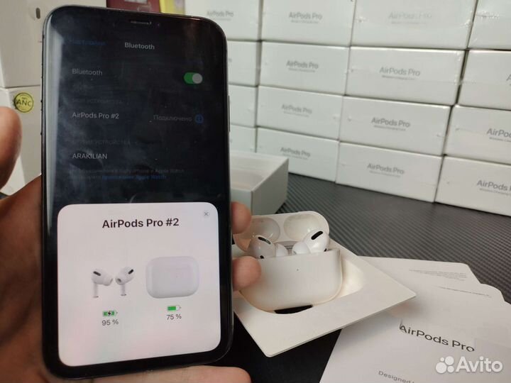 Airpods 2 / 3 / pro с шумодавом новые