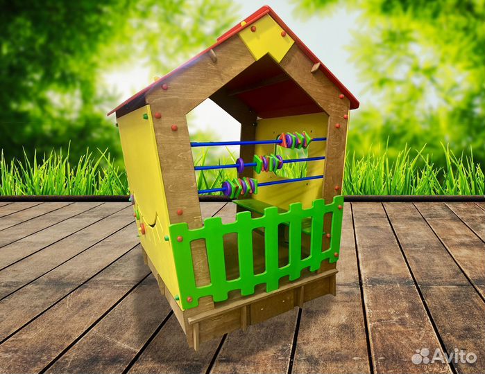 Домик-трапеция детский уличный игровой развивающий