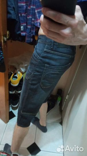 Шорты-бриджи джинсовые мужские H&M, размер 29-30