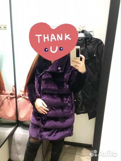 Бархатный пуховик