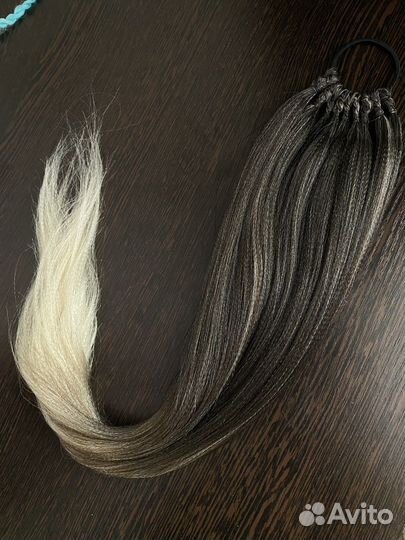 Афрохвост на резинке и афрокосички