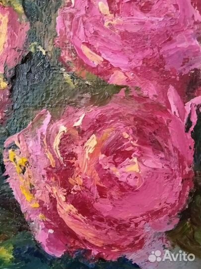 Картина маслом Розы