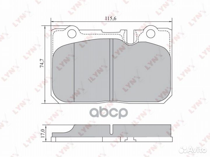 Колодки тормозные дисковые перед BD7567 LYN