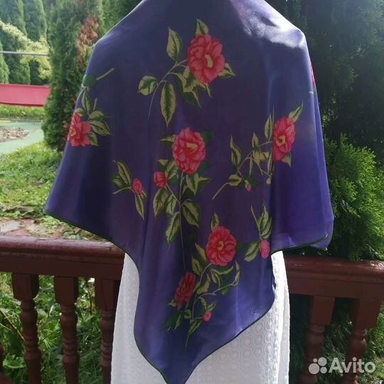 Платок винтажный Розы