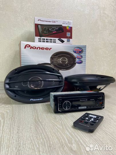 Магнитола + Динамики Овалы Pioneer