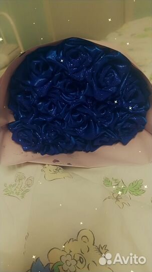 Розы из атласных лент готовые