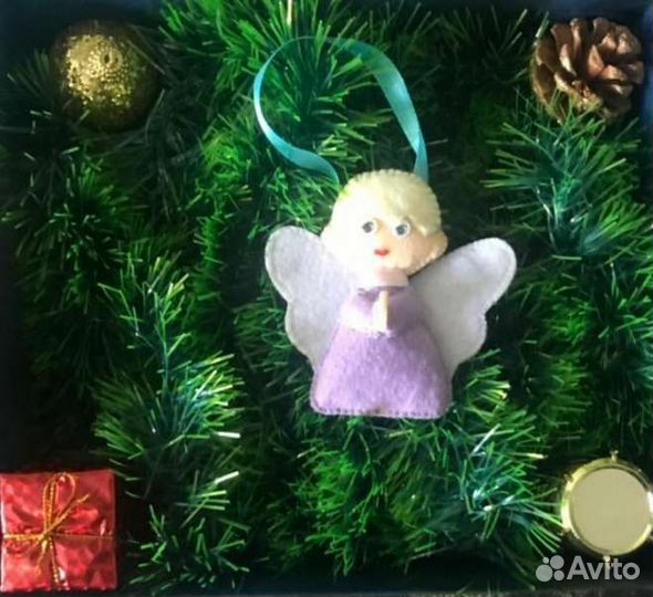 Ангел из фетра. Полностью ручная работа