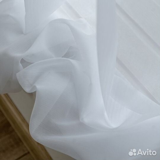 Тюль Бамбук белый
