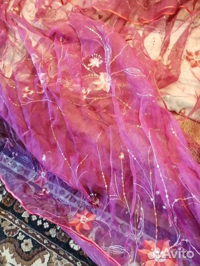 Штора тюль органза на кухню