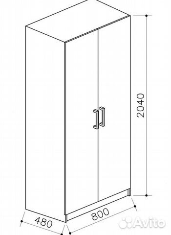 Шкаф Рик 800 распашной новый в наличии