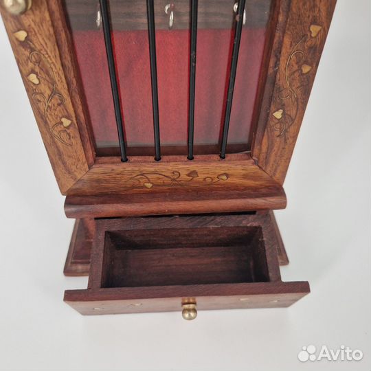 Ключница из палисандра с латунью