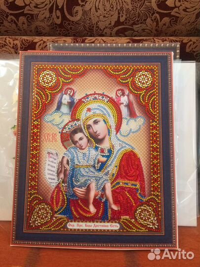 Икона из алмазной мозайки большая