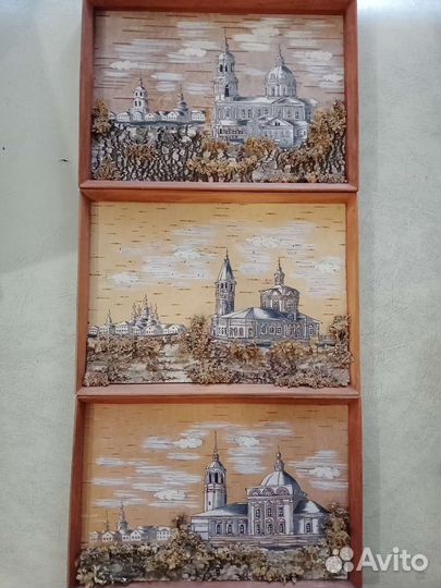 Картина панно из дерева