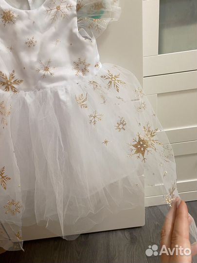 Платье снежинки 98 104, 3 4 года