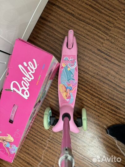 Самокат детский трехколесный barbie