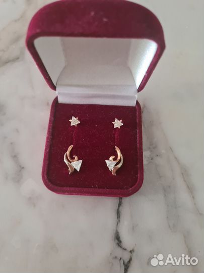 Золотые серьги 585 пробы