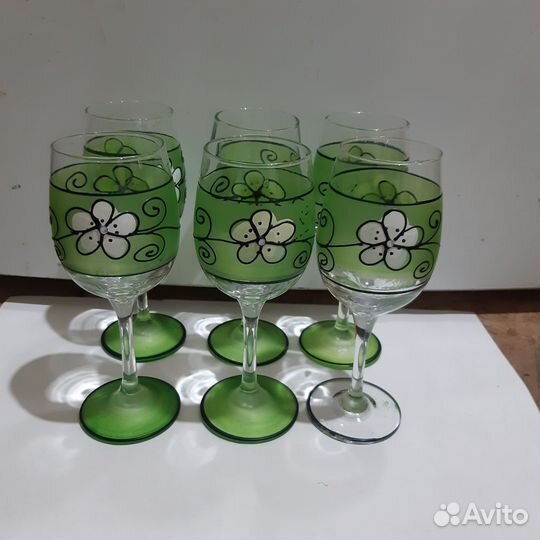 Бокалы для вина СССР, ручная работа