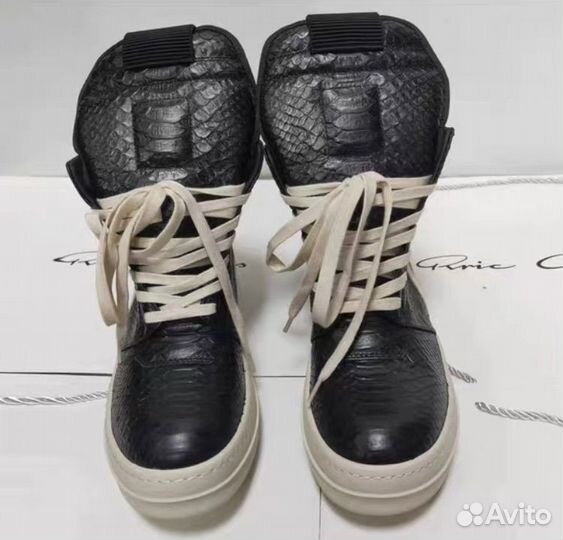 Rick Owens geobasket black boots