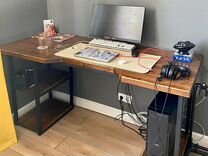Компьютерный стол с полками лофт