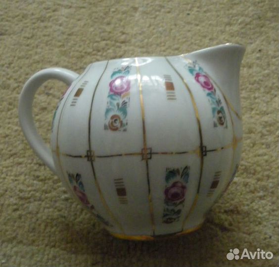 Сервиз кофейный лфз СССР Розочки в орнаменте