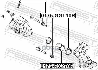 0175-GGL10R р/к дискового тормоза зад. Lexus R