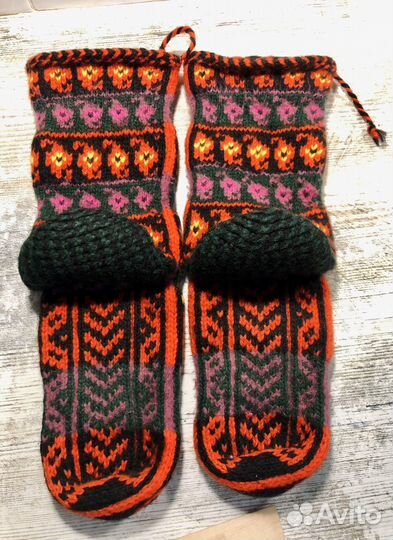 Носки шерстяные яркие из Абхазии