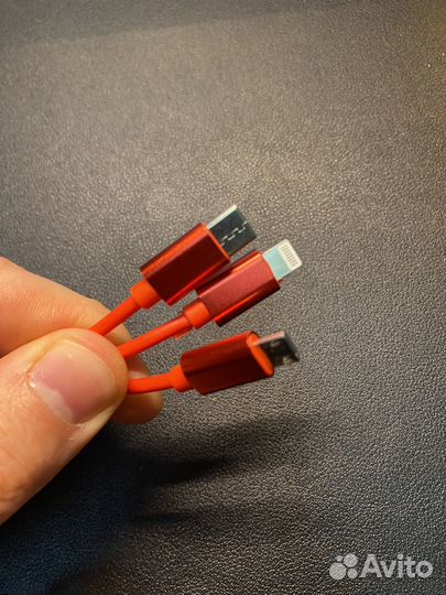 USB кабель 3 в 1 (type c, lightning, micro usb)