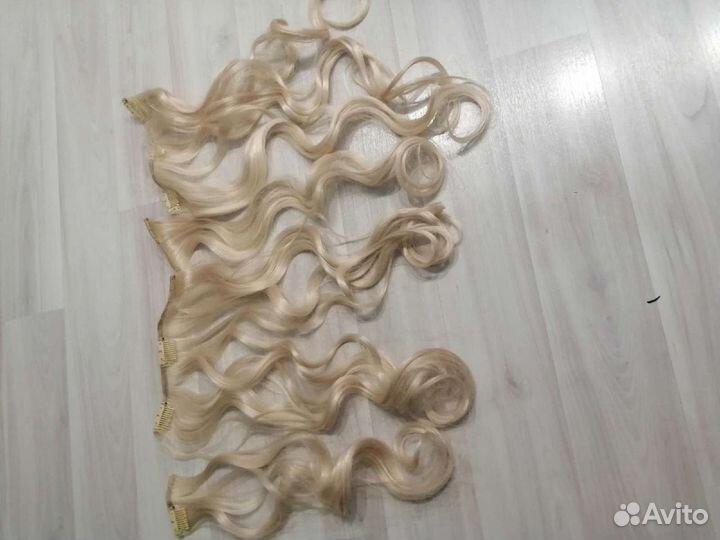 Волосы на заколках искусственные