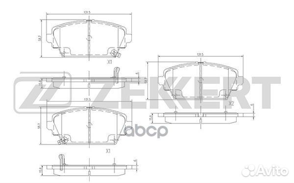 Колодки торм. диск. передн. Honda Accord VI 97