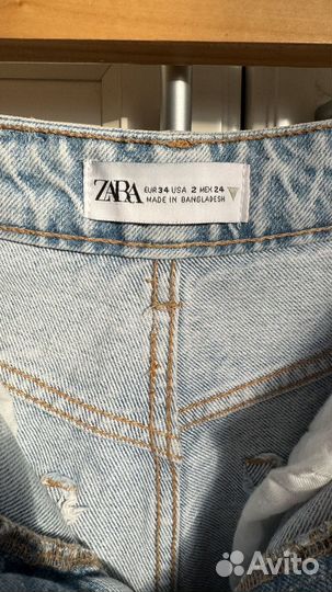 Джинсовые шорты zara 34