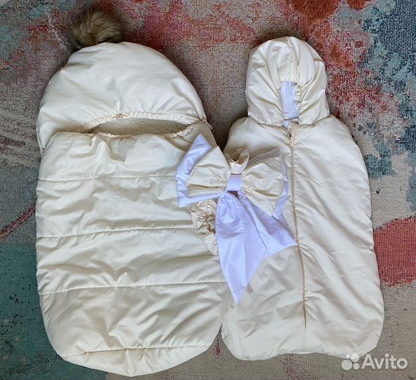 Конверт кокон на выписку зима