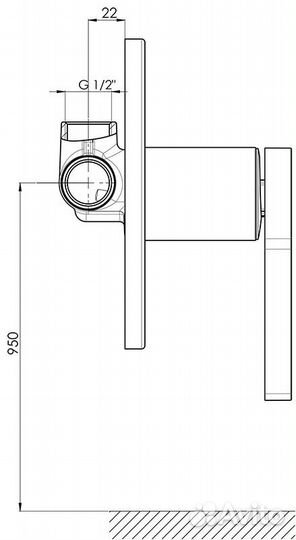 Смеситель для душа GPD Gildo MAD165 встраиваемый