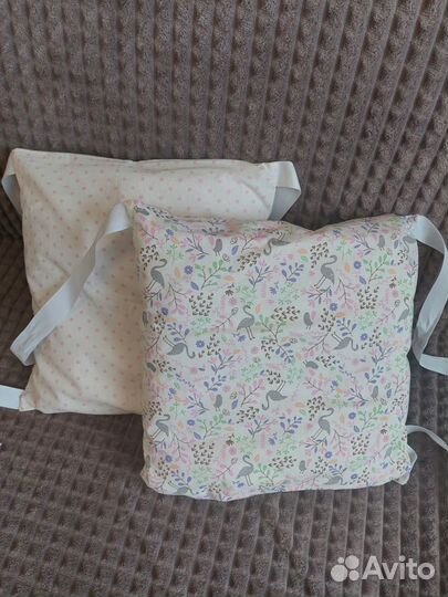 Бортики в кроватку + комплект постельного белья