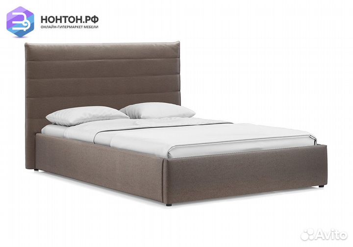 Кровать Амалия серо-коричневая