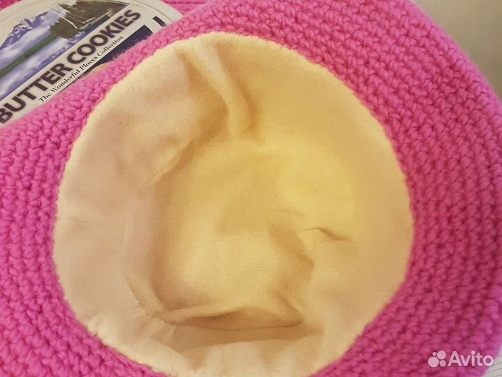 Женский комплект шапка -шляпка и шарф из шерсти